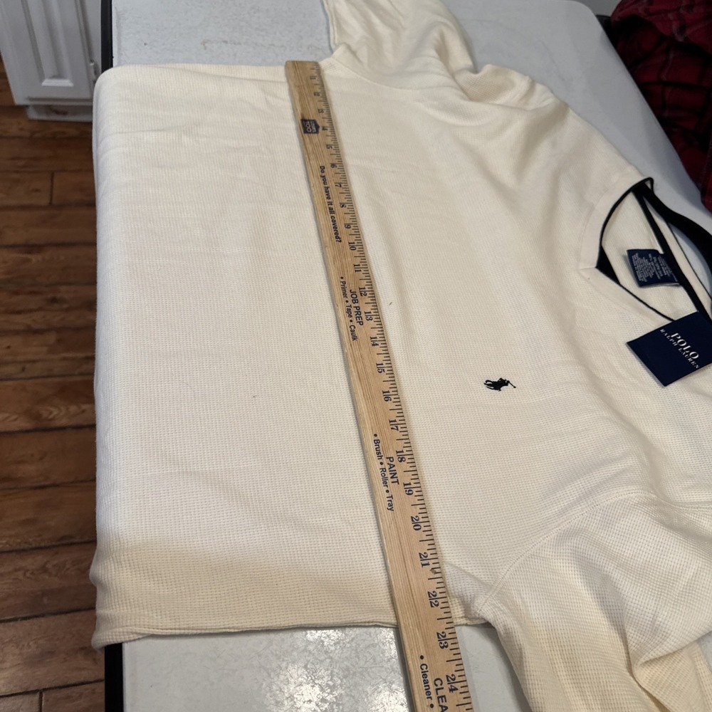 Polo Ralph Lauren Sleepwear Shirt Men's 2XL Ivory Thermal Knit Long Sleeve NWT - Picture 6 of 8